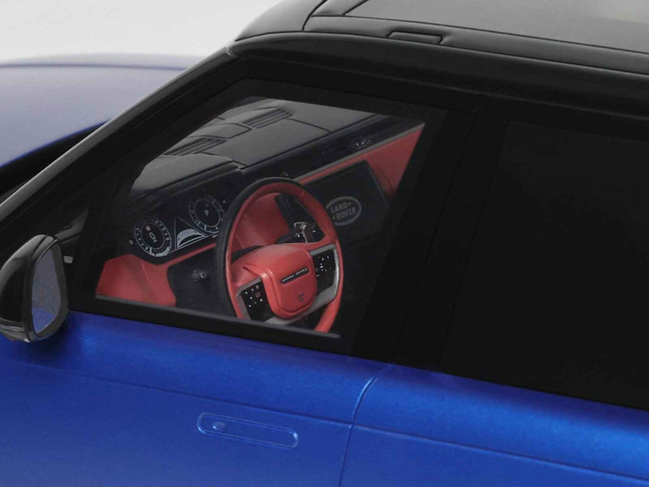 2024 Range Rover P615 SV Blue Metallic with Black Top 1/18 Model Car by GT Spirit