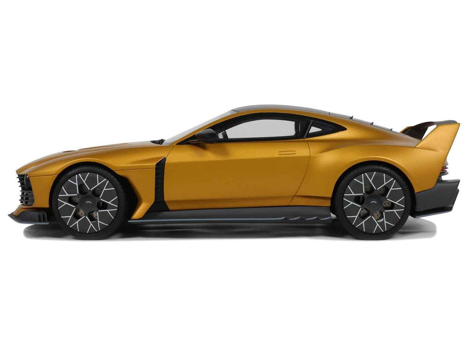 2024 Aston Martin Valiant Auric Gold Metallic with Black Top 1/18 Model Car by GT Spirit
