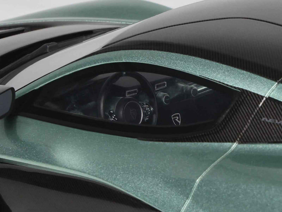 2024 Rimac Nevera R Green Metallic with Black Top 1/18 Model Car by GT Spirit