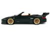 2024 Porsche 911 (997) Old & New Tokyo Auto Salon Cabriolet Dark Green Metallic with Orange Interior 1/18 Model Car by GT Spirit