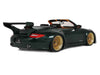 2024 Porsche 911 (997) Old & New Tokyo Auto Salon Cabriolet Dark Green Metallic with Orange Interior 1/18 Model Car by GT Spirit