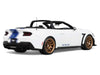 2025 Shelby Mustang Supersnake Convertible White with Blue Stripes 1/18 Model Car by GT Spirit