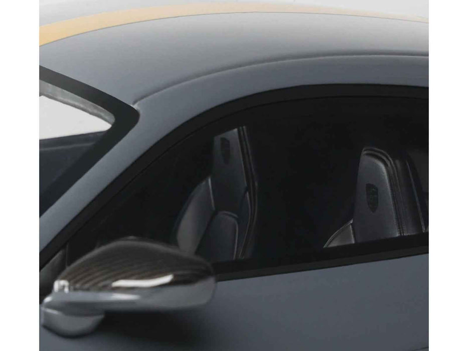2025 Porsche 911 (992.2) GT3 Touring Gray with Gold Stripe 1/18 Model Car by GT Spirit