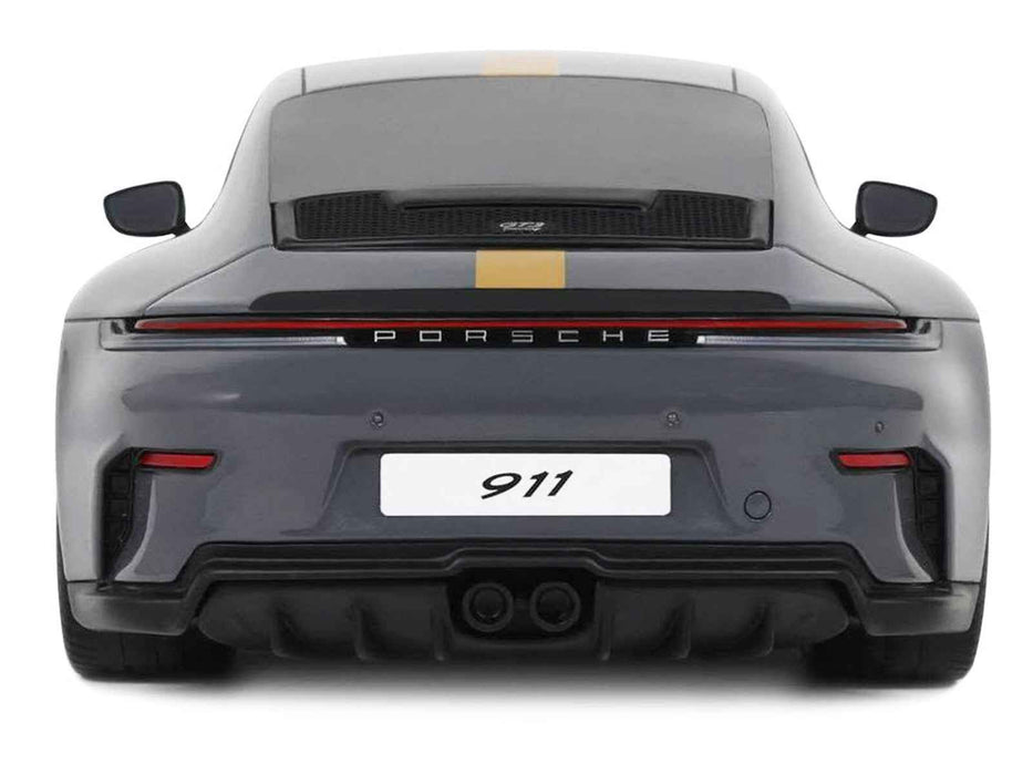 2025 Porsche 911 (992.2) GT3 Touring Gray with Gold Stripe 1/18 Model Car by GT Spirit