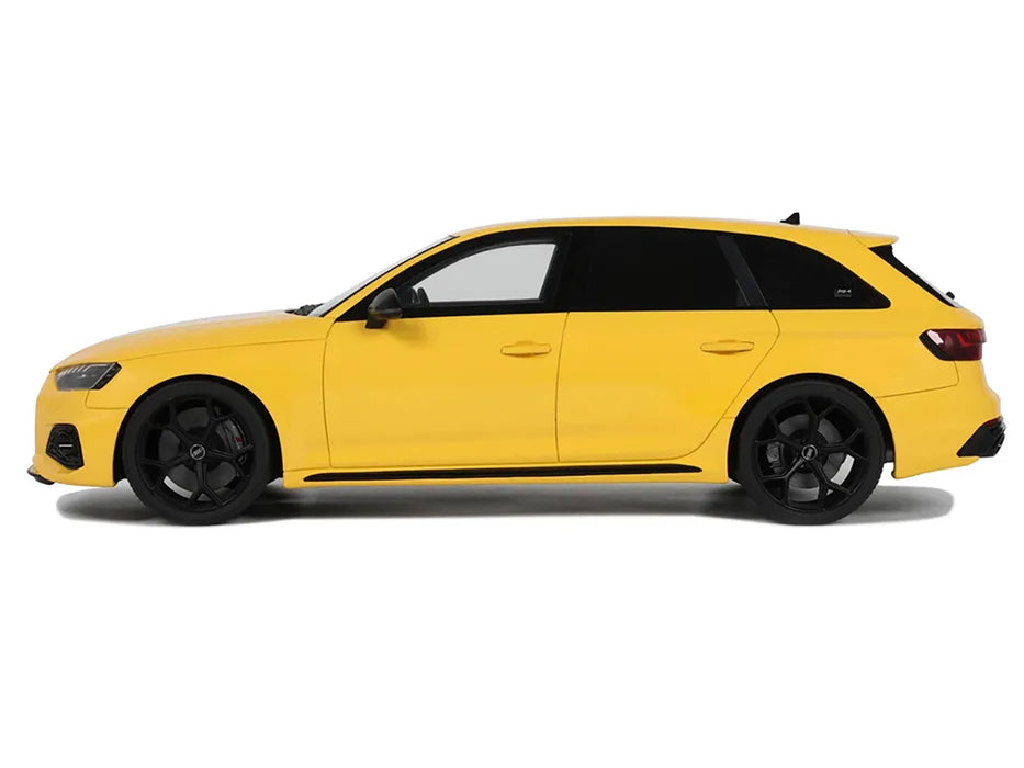 2024 Audi RS 4 "25th Anniversary" Yellow 1/18 Model Car by GT Spirit