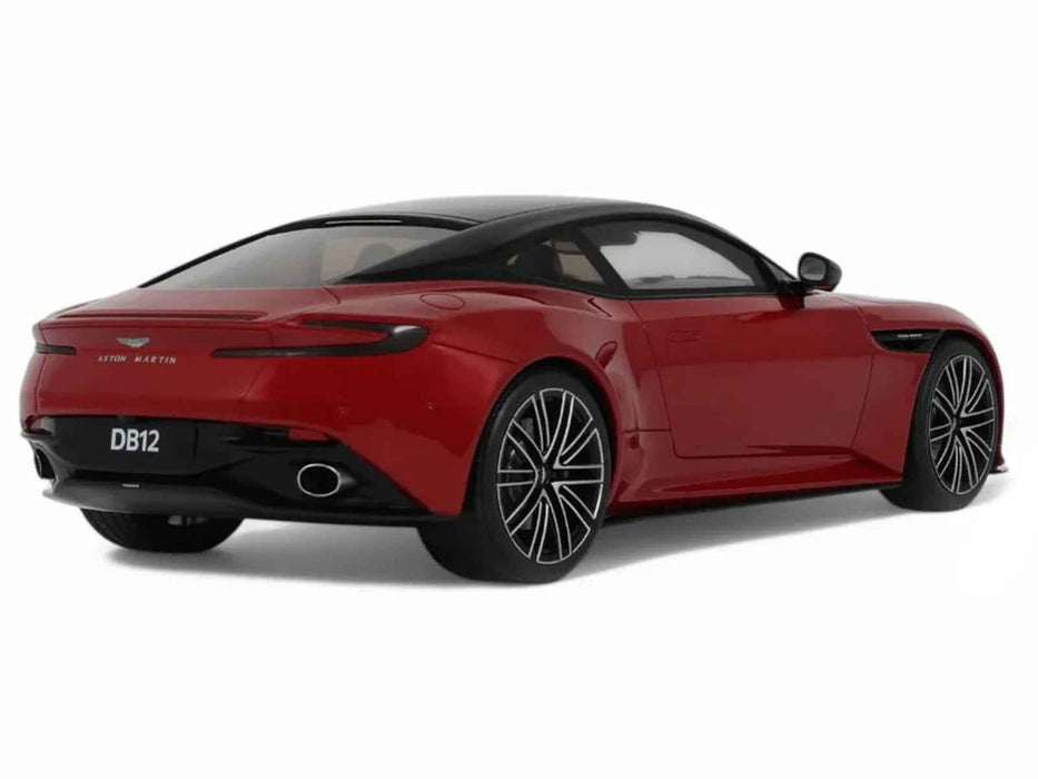 2023 Aston Martin DB12 Hyper Red with Black Top 1/18 Model Car by GT Spirit