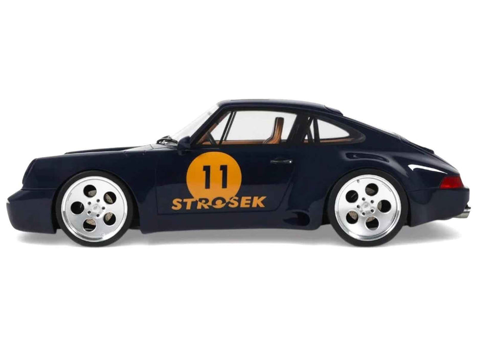 2024 Porsche 911 Strosek Mega 30 #11 Blue 1/18 Model Car by GT Spirit