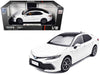 2023 Toyota Camry Hybrid White Metallic with Black Top 1/18 Diecast Model Car by Heimanba