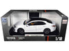 2023 Toyota Camry Hybrid White Metallic with Black Top 1/18 Diecast Model Car by Heimanba