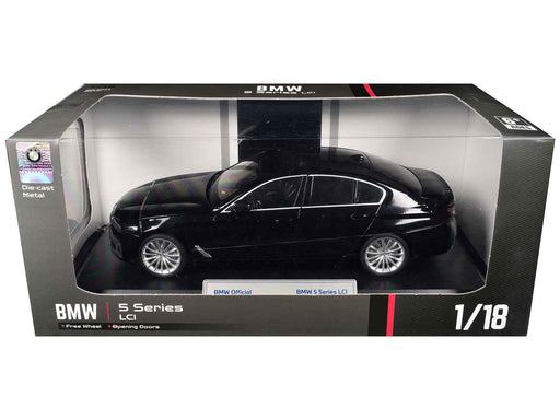 BMW 5 Series LCI Black Metallic with Moonroof 1/18 Diecast Model Car by Heimanba