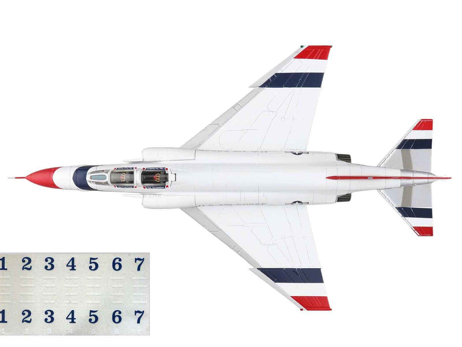 McDonnell Douglas F-4E Phantom II Fighter-Bomber Aircraft "Thunderbirds with Decals for No.1 to 7 planes 1973/74 Season" United States Air Force "Air Power Series" 1/72 Diecast Model by Hobby Master
