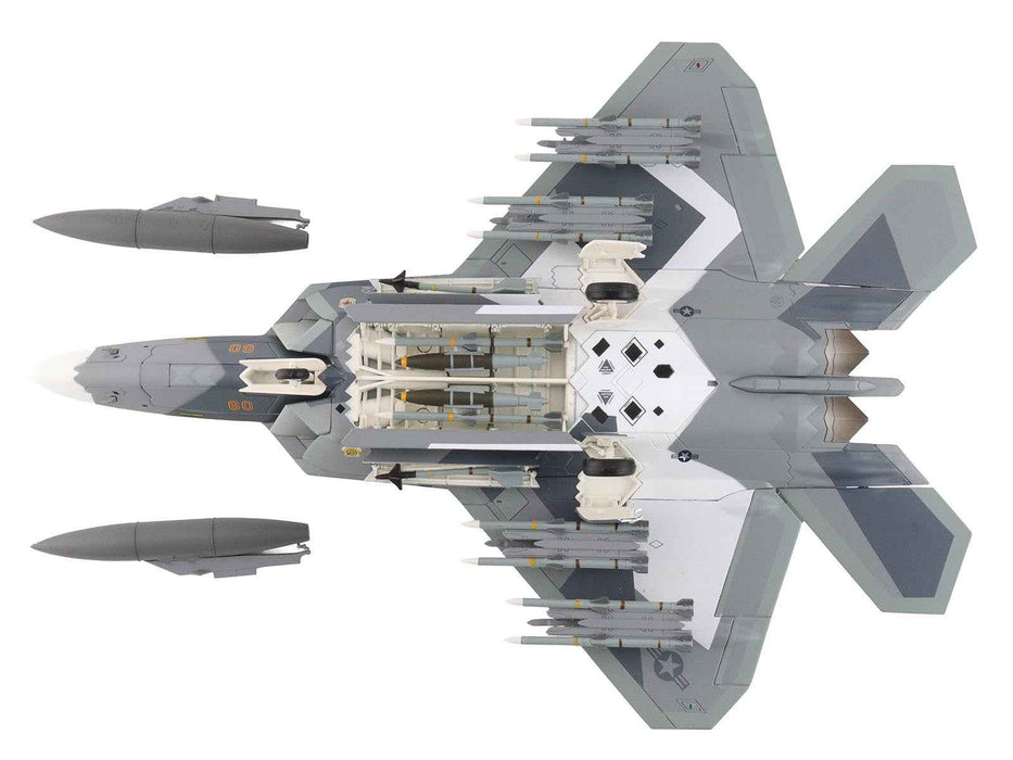 Lockheed F-22 Raptor Stealth Aircraft "Splinter Camouflage" United States Air Force "Air Power Series" 1/72 Diecast Model by Hobby Master