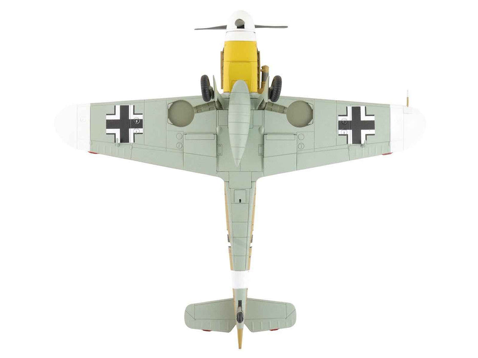 Messerschmitt Bf 109F-4 Fighter Aircraft "Marseille Yellow 14 3./JG27 Egypt" (1942) German Luftwaffe "Air Power Series" 1/48 Diecast Model by Hobby Master