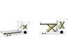 Container Loader 2 Vehicle Set White 1/500 Diecast Model by Herpa