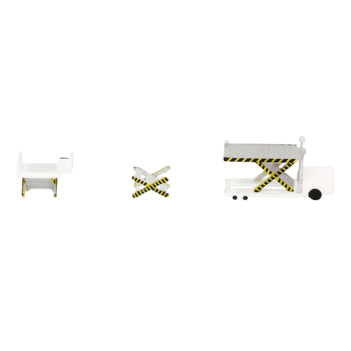 Container Loader 2 Vehicle Set White 1/500 Diecast Model by Herpa