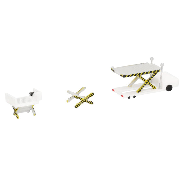 Container Loader 2 Vehicle Set White 1/500 Diecast Model by Herpa