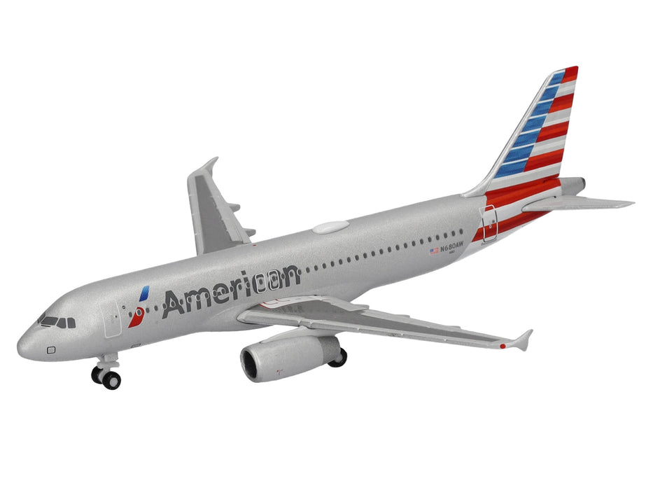 Airbus A320 Commercial Aircraft "American Airlines" (N680AW) Silver with Blue and Red Tail 1/500 Diecast Model Airplane by Herpa
