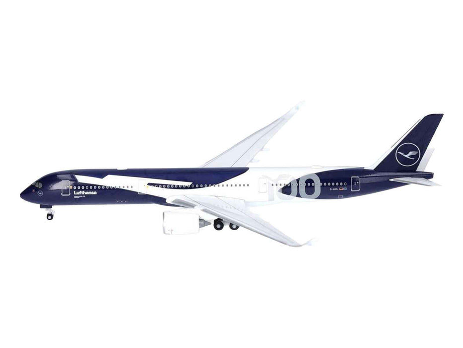 Airbus A350-900 Commercial Aircraft "Lufthansa 100 Years" (D-AIXL) Blue with Graphics 1/500 Diecast Model Airplane by Herpa