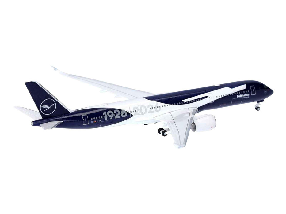 Airbus A350-900 Commercial Aircraft "Lufthansa 100 Years" (D-AIXL) Blue with Graphics 1/500 Diecast Model Airplane by Herpa