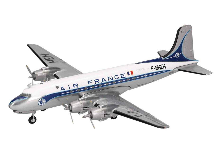Douglas DC-4 Commercial Aircraft "Air France" (F-BHEH) White with Blue Stripes 1/200 Diecast Model by Herpa