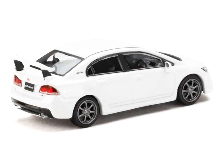 Honda Mugen Civic Type R (FD2) RHD (Right Hand Drive) Championship White "JDM64" Series 1/64 Diecast Model Car by Hobby Japan