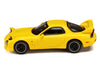 Mazda RX-7 (FD3S) RHD (Right Hand Drive) Yellow "Initial D" (1995-2013) Manga "Diorama Set Series" 1/64 Diecast Model Car by Hobby Japan
