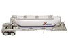 Peterbilt 367 Truck Tractor with Day Cab White and Articulated Tank Trailer "Cemex" White with Blue Stripes Combo Set 1/87 (HO) Plastic Model Car by HO Logistics