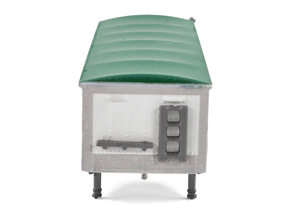 Covered Grain Trailer White with Green Tarp "Nutrena Feeds" 1/87 (HO) Plastic Model Car by HO Logistics