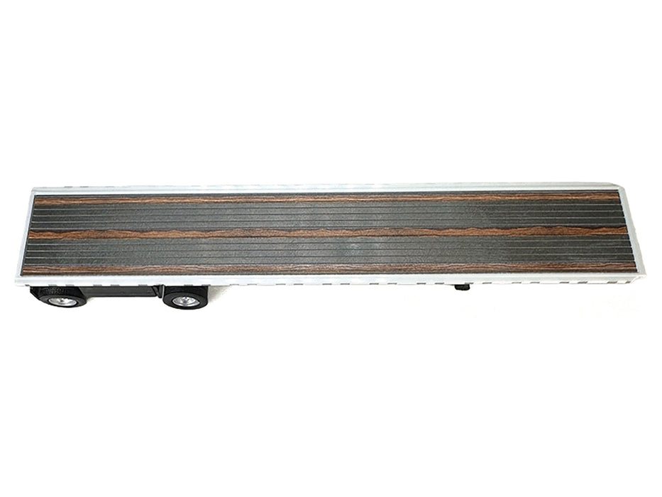 High Boy Spread Axle Flatbed Trailer White 1/87 (HO) Plastic Model Car by HO Logistics