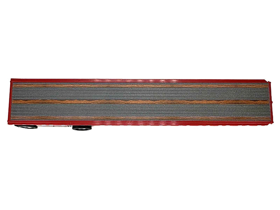 High Boy Spread Axle Flatbed Trailer Red 1/87 (HO) Plastic Model Car by HO Logistics