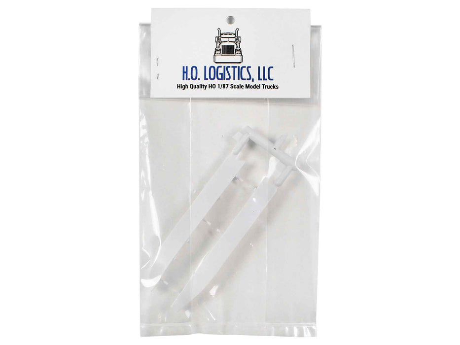 Trailer Wind Skirts for 53' Dry Vans White 1/87 (HO) Plastic Model Car by HO Logistics