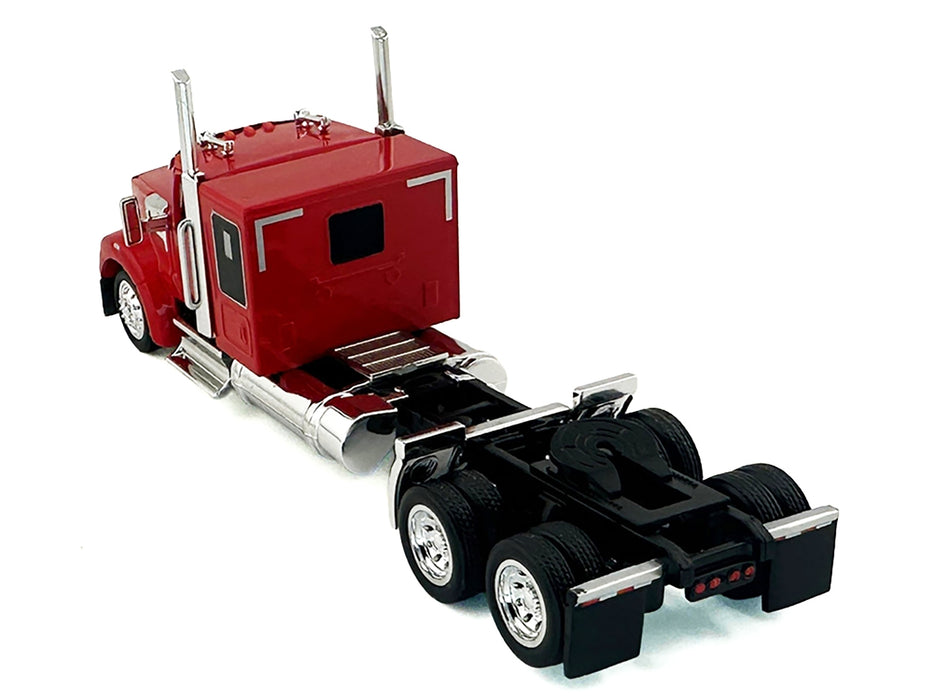 Kenworth W990 with Flat Top Sleeper Cab Red 1/87 (HO) Plastic Model Car by HO Logistics