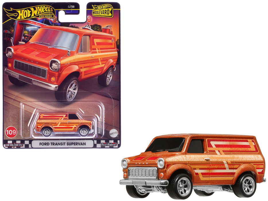 Ford Transit Supervan Copper Metallic with Graphics "Boulevard" Series Diecast Model Car by Hot Wheels