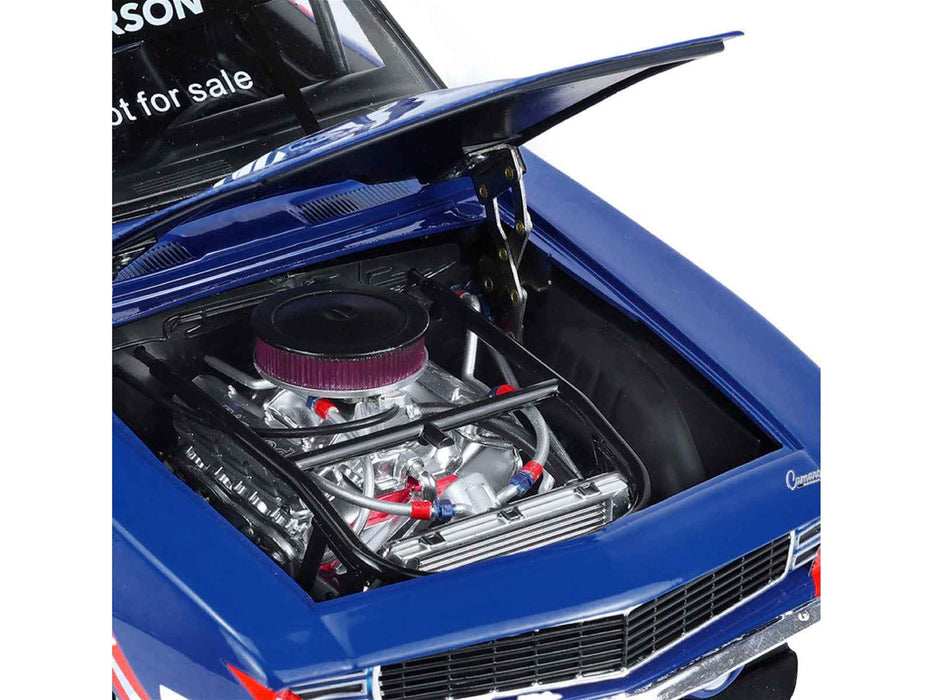 1969 Chevrolet Camaro #5 Kyle Larson "Hendrick Motorsports First Win Tribute" Blue and White with Graphics 1/18 Diecast Model Car by Highway 61