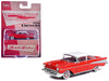 1957 Chevrolet Bel Air Red with White Top and Red Interior 1/64 Diecast Model by IXO Models