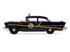 1957 Chevrolet One-Fifty Police Car "Kentucky State Police" Black with Yellow Stripes 1/64 Diecast Model Car by IXO Models