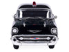 1957 Chevrolet One-Fifty Police Car "Kentucky State Police" Black with Yellow Stripes 1/64 Diecast Model Car by IXO Models