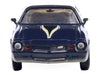 1981 Chevrolet Camaro Z28 Dark Blue Metallic with Gold Stripes and Interior 1/64 Diecast Model Car by IXO Models
