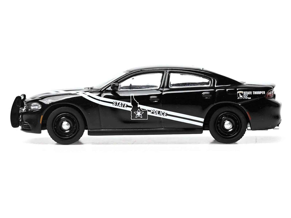 2023 Dodge Charger Pursuit "Idaho State Police" Black with White Stripes 1/64 Diecast Model by IXO Models