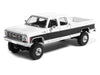 1978 Chevrolet Silverado K30 Crew Cab Pickup Truck White and Black 1/64 Diecast Model Car by IXO Models