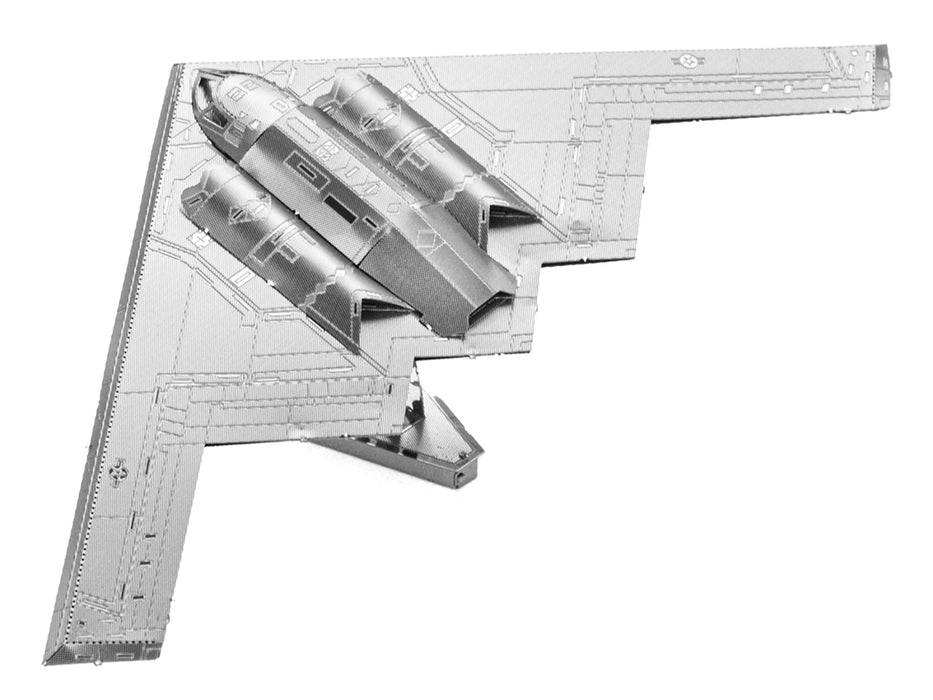 Model Kit Northrop Grumman B-2 Spirit Stealth Bomber Aircraft (Moderate Difficulty) Steel Model by Metal Earth