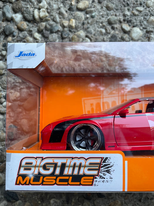 1985 Chevrolet Camaro Red with Black Stripes "Bigtime Muscle" Series 1/24 Diecast Model Car by Jada