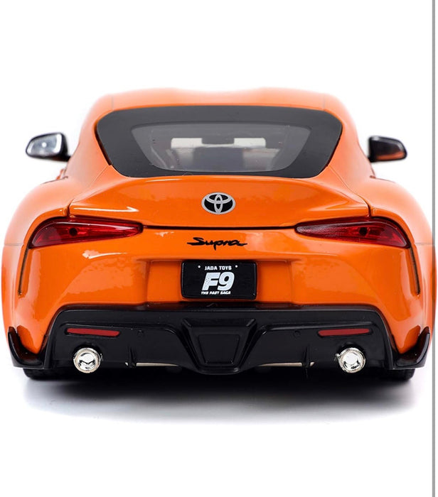 NEW Toyota Supra Orange with Black Stripes "Fast & Furious 9 F9" (2021) Movie 1/24 Diecast Model Car by Jada