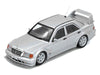 Mercedes-Benz 190E 2.5-16 Evolution II Silver Metallic 1/64 Diecast Model Car by Inno Models