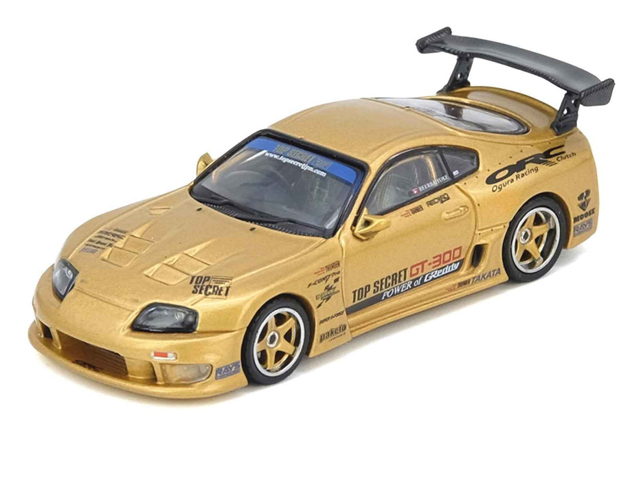 Toyota Supra (A80) "Top Secret Thailand" GT300 RHD (Right Hand Drive) Gold Metallic "Tokyo Auto Salon Kuala Lumpur 2025 Event Exclusive" 1/64 Diecast Model Car by Inno Models