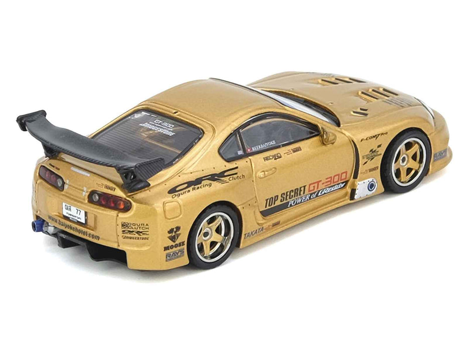 Toyota Supra (A80) "Top Secret Thailand" GT300 RHD (Right Hand Drive) Gold Metallic "Tokyo Auto Salon Kuala Lumpur 2025 Event Exclusive" 1/64 Diecast Model Car by Inno Models