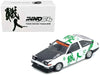 Toyota Sprinter Trueno (AE86) RHD (Right Hand Drive) #15 "Keiichi Tsuchiya" White with Green Graphics 1/64 Diecast Model Car by Inno Models
