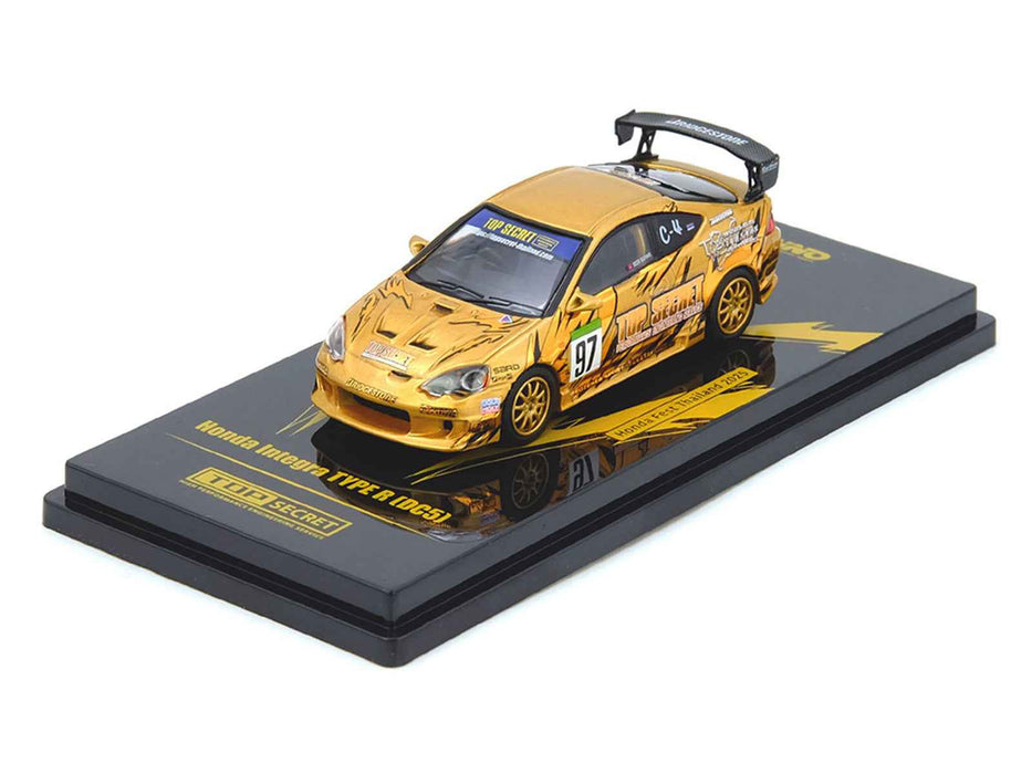 Honda Integra Type R (DC5) RHD (Right Hand Drive) #97 "Top Secret Thailand" Gold Metallic with Graphics "Honda Fest Thailand 2025"1/64 Diecast Model Car by Inno Models