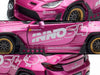 Toyota GR86 "Pandem Rocket Bunny" RHD (Right Hand Drive) Pink Metallic with Graphics "APA XPO 2025 Event Exclusive" 1/64 Diecast Model Car by Inno Models