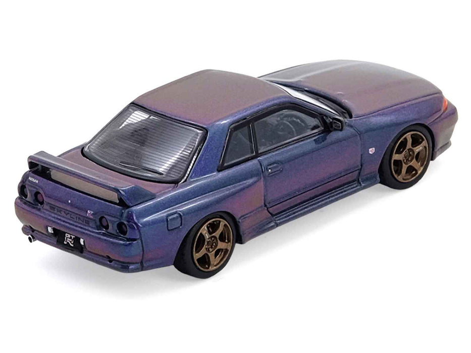 Nissan Skyline GT-R (R32) RHD (Right Hand Drive) Midnight Purple Metallic "Australian Special Edition" 1/64 Diecast Model Car by Inno Models